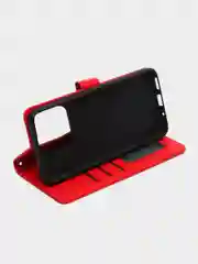 Красный чехол книжка для Xiaomi Redmi 12C, кожаный PU