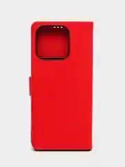 Красный чехол книжка для Xiaomi Redmi 12C, кожаный PU