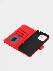 Красный чехол книжка для Xiaomi Redmi 12C, кожаный PU