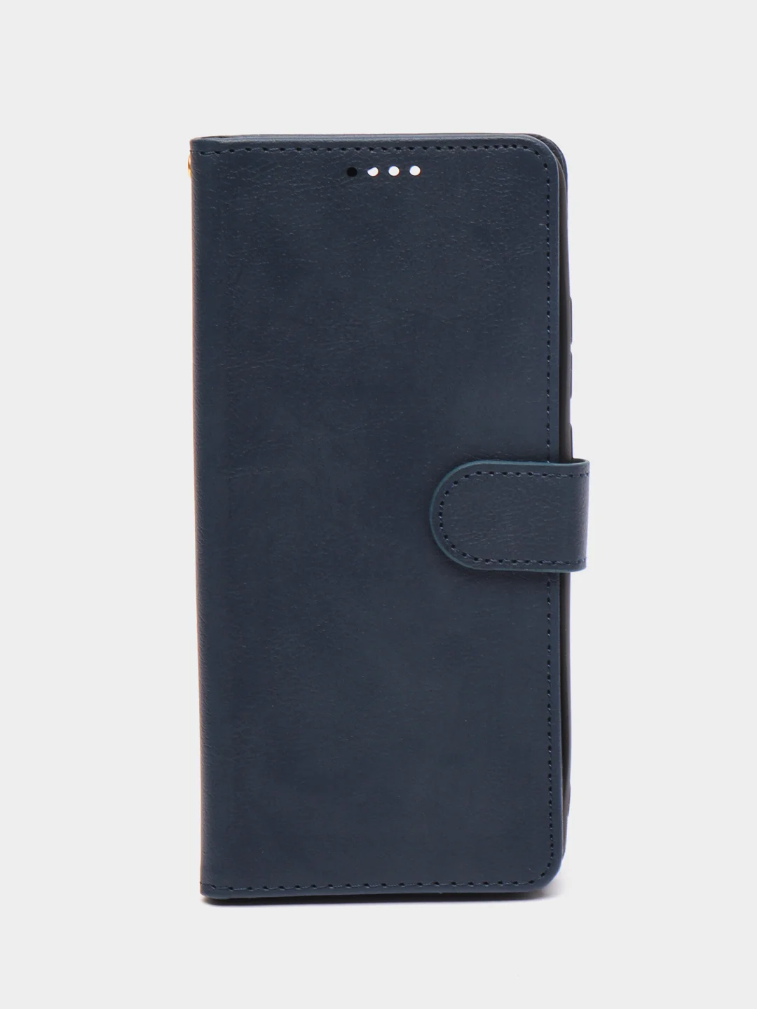 Темно-синий чехол книжка для Xiaomi Redmi 12C, кожаный PU