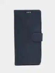 Темно-синий чехол книжка для Xiaomi Redmi 12C, кожаный PU
