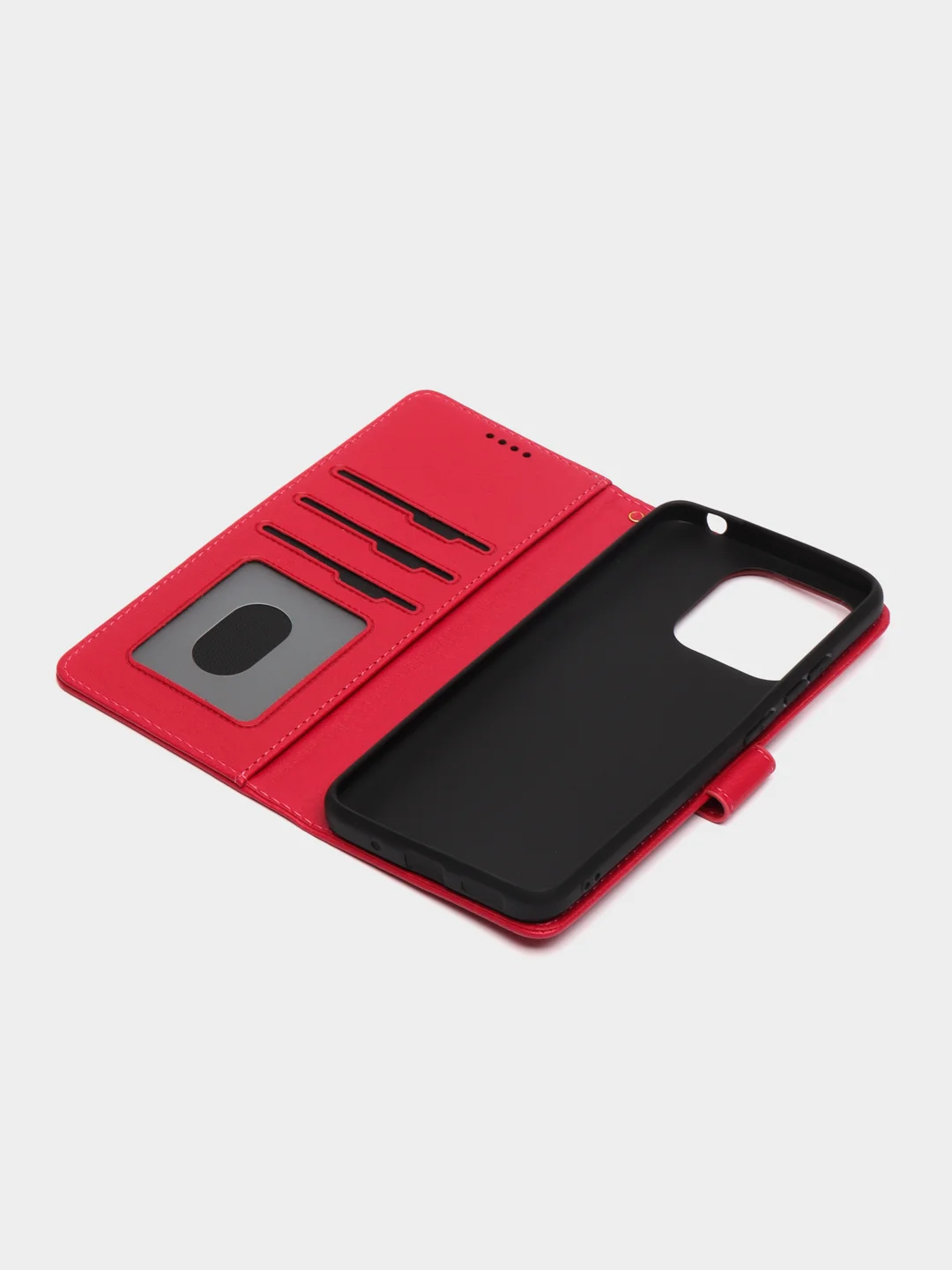 Фуксия чехол книжка для Xiaomi Redmi 12C, кожаный PU