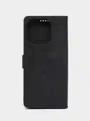 Черный чехол книжка для Xiaomi Redmi 12C, кожаный PU