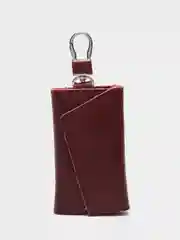 Бордовый ключница из натуральной кожи, мужская и женская