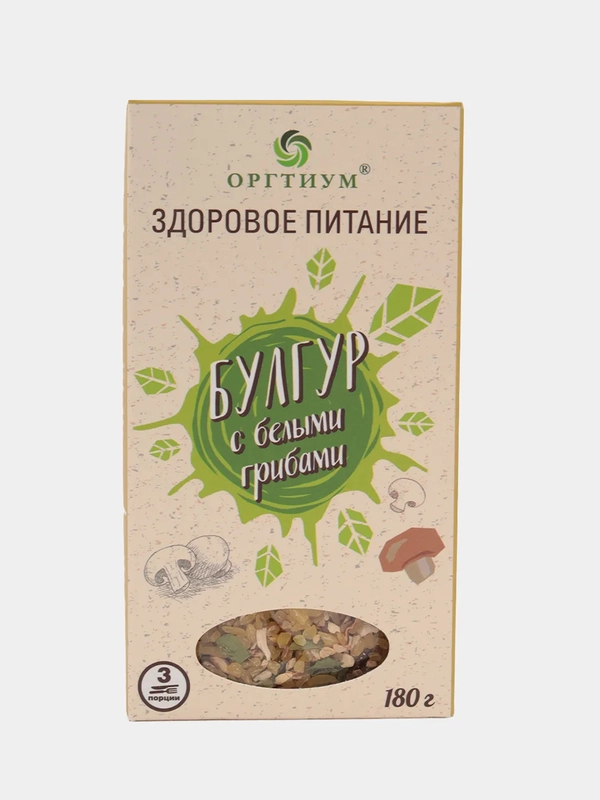 Булгур с белыми грибами, 180 гр