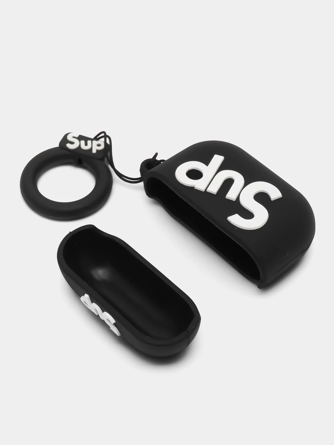 Оливковый чехол для беспроводных наушников Apple AirPods 3 / Аирподс 3, с карабином, мультяшный