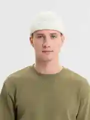 Белый шапка бини мужская, женская, осенняя