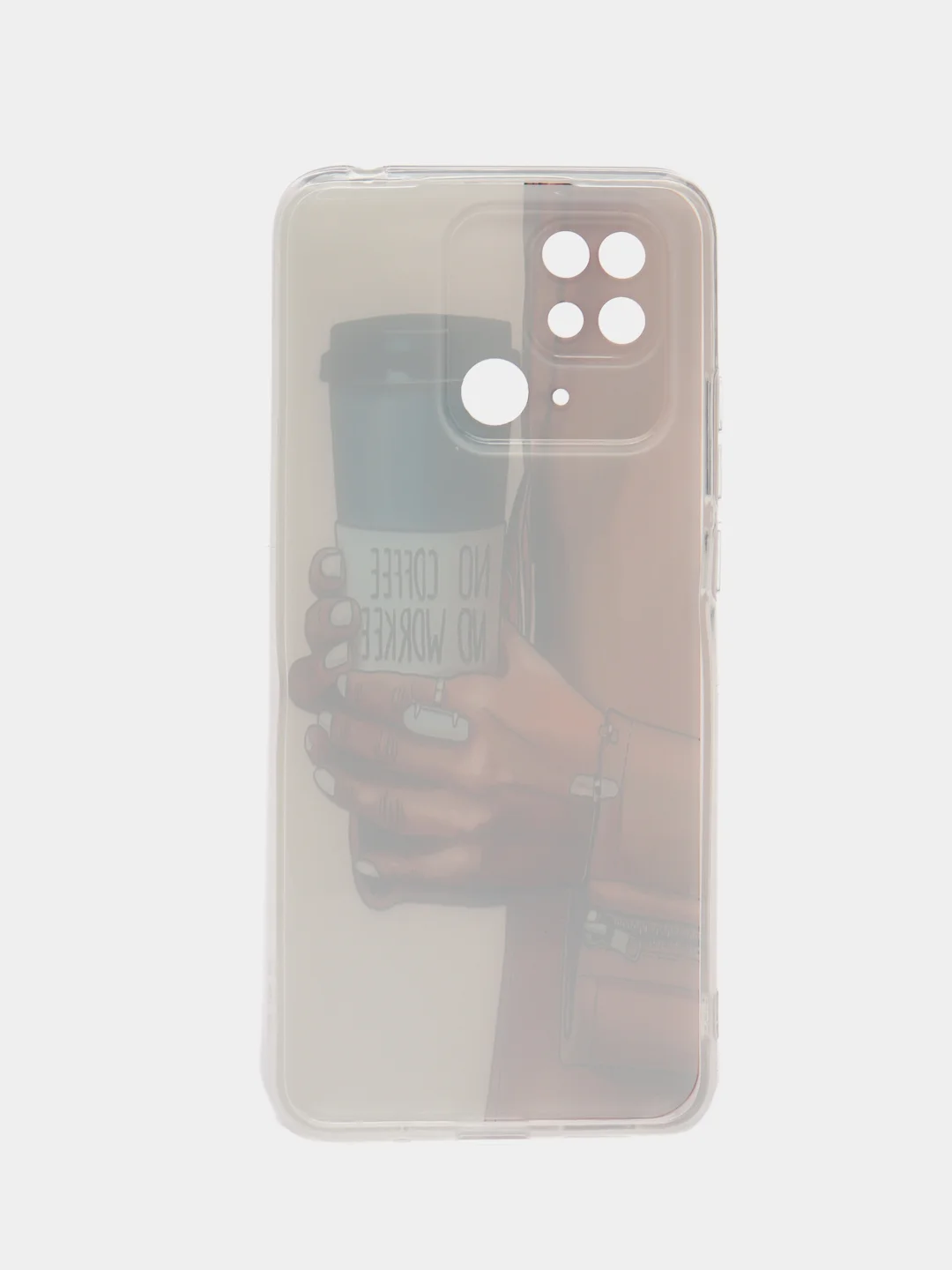 Сиреневый чехол на Xiaomi Redmi 10C / Сяоми Редми 10С прозрачный, с рисунком, защита камеры