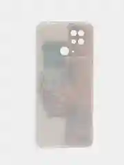Сиреневый чехол на Xiaomi Redmi 10C / Сяоми Редми 10С прозрачный, с рисунком, защита камеры
