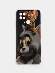Тёмно-бирюзовый чехол на Xiaomi Redmi 10C / Сяоми Редми 10С прозрачный, с рисунком, защита камеры