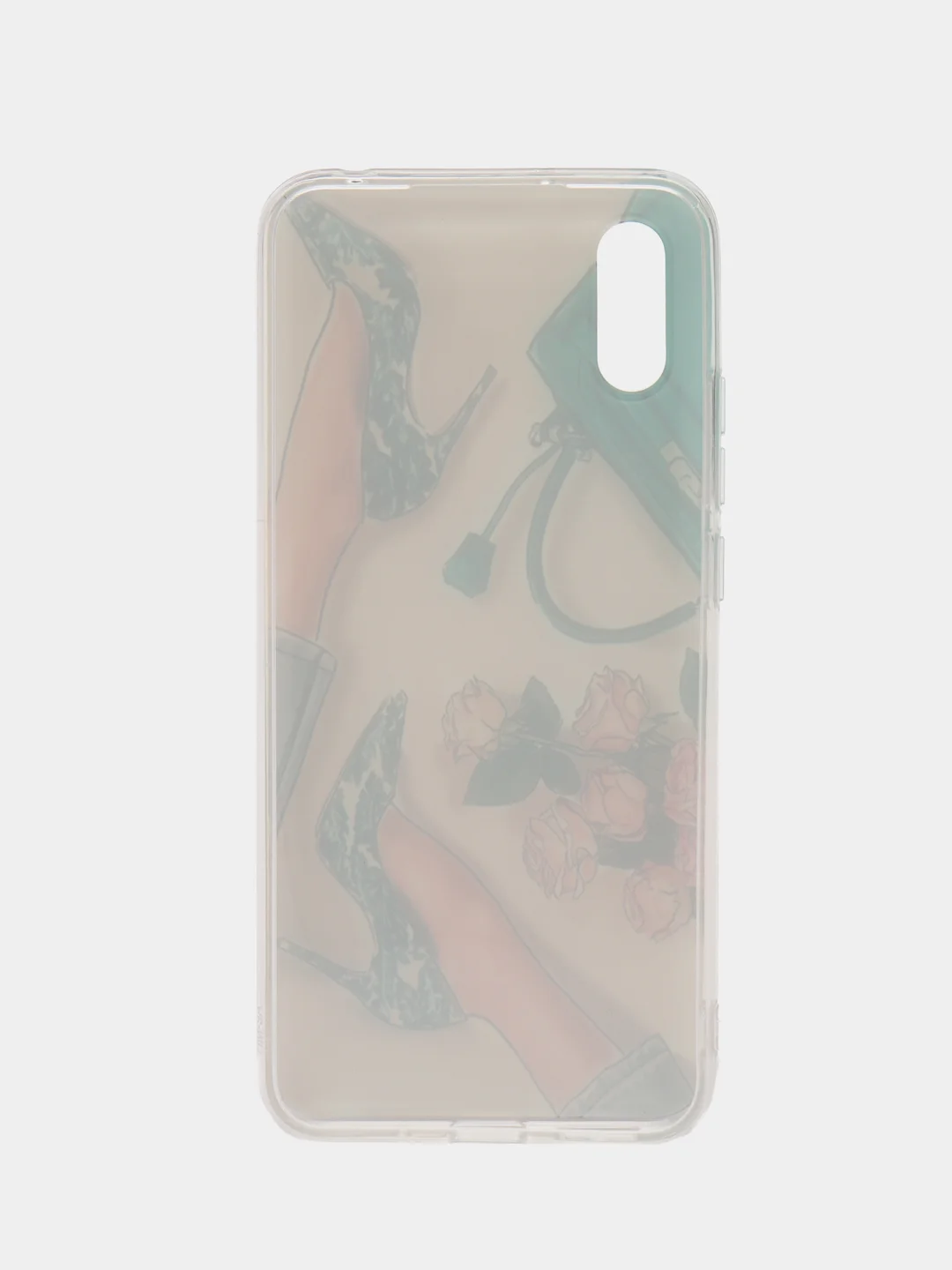 Тёмно-розовый чехол с рисунком на Xiaomi Redmi 9A / Redmi 9C, матовый