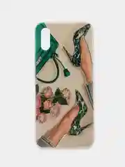 Тёмно-розовый чехол с рисунком на Xiaomi Redmi 9A / Redmi 9C, матовый