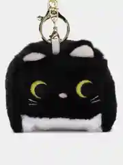 Серый мягкий брелок для рюкзака и ключей "Кот Квадрат - Котокуб"