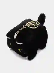 Серый мягкий брелок для рюкзака и ключей "Кот Квадрат - Котокуб"