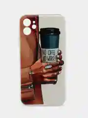 Сиреневый чехол для iPhone 11, с принтом, силиконовый