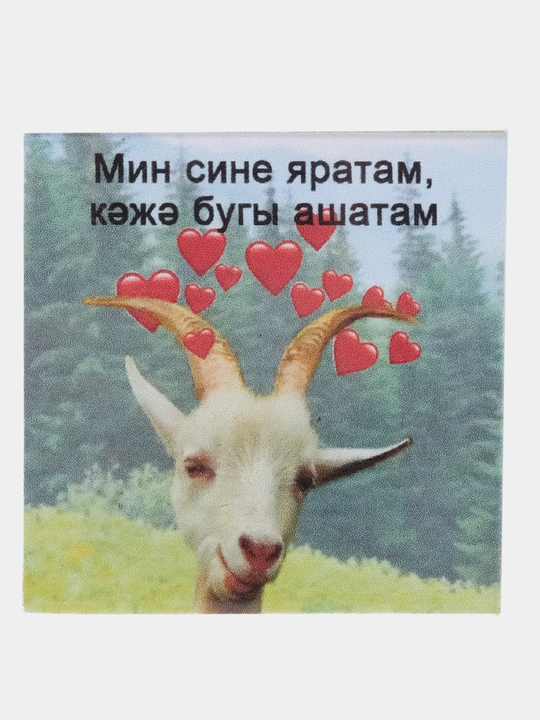 Ледяной подарок Коза Магнит на холодильник, подарок на день рождение