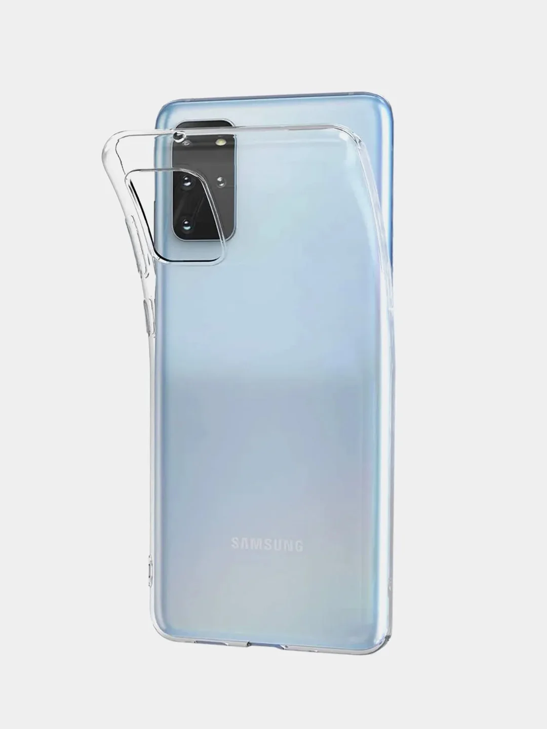 Чехол Samsung S20, S20 Plus, прозрачный, силиконовый