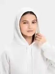 Белый худи женское, утеплённое