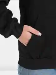 Черный худи женское, утеплённое