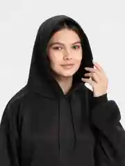 Черный худи женское, утеплённое