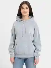Серебряный худи женское, утеплённое