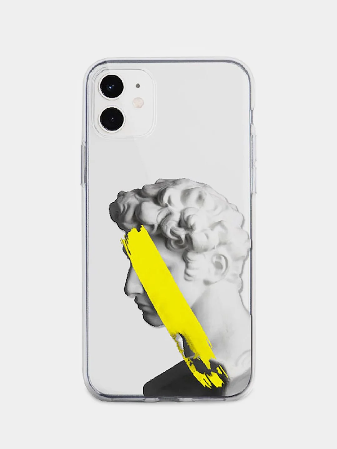 Желтый чехол для iPhone "Арт", на айфон 6s 7/8 Plus/Xs/XR/SE2/11/12/12 pro презент