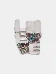 Серый меланж шармы, бусины для создания украшений