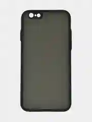 Черный чехол матовый полупрозрачный с цветными кнопками на iPhone 6, 6s