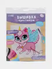 Бежевый меланж вышивка крестиком 25 х 20 см для детей