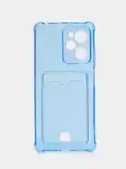 Синий чехол Zibelino Silicone Card Holder для Xiaomi Poco X5 Pro 5G