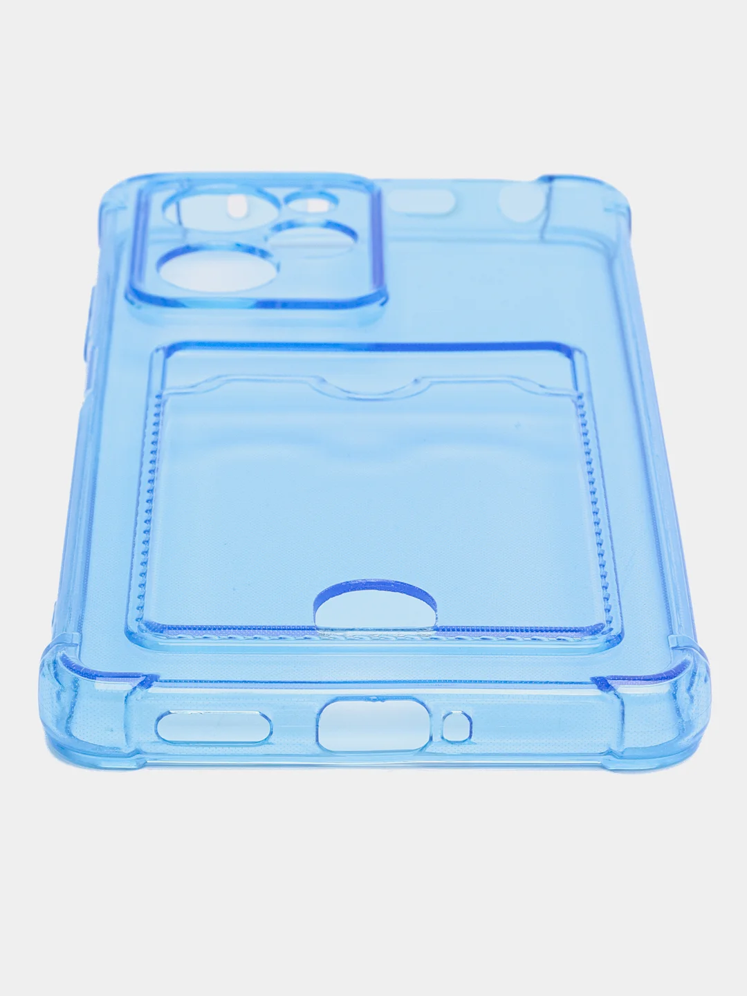 Синий чехол Zibelino Silicone Card Holder для Xiaomi Poco X5 Pro 5G