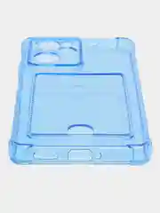 Синий чехол Zibelino Silicone Card Holder для Xiaomi Poco X5 Pro 5G