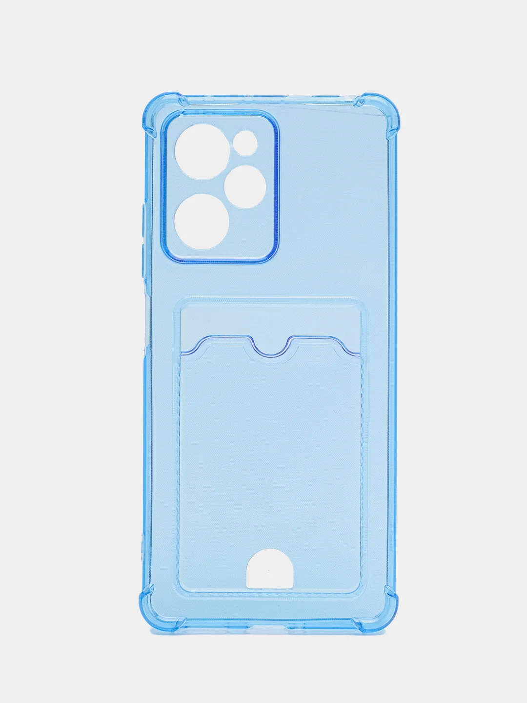 Синий чехол Zibelino Silicone Card Holder для Xiaomi Poco X5 Pro 5G