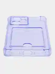 Синий чехол Zibelino Silicone Card Holder для Xiaomi Poco X5 Pro 5G