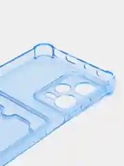 Голубой чехол для Xiaomi Redmi Note 12 Pro Plus 5G / Poco X5 Pro, прозрачный, с карманом для карты