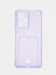 Сиреневый чехол для Xiaomi Redmi Note 12 Pro Plus 5G / Poco X5 Pro, прозрачный, с карманом для карты