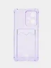 Сиреневый чехол для Xiaomi Redmi Note 12 Pro Plus 5G / Poco X5 Pro, прозрачный, с карманом для карты
