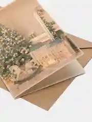 Алый открытка новогодняя, в крафтовом конверте, 4 вида, "С Новым Годом", 12 х 18 см