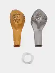 Разноцветный шар воздушный латексный, 14", "С Новым годом!", 2 штуки, с лентой