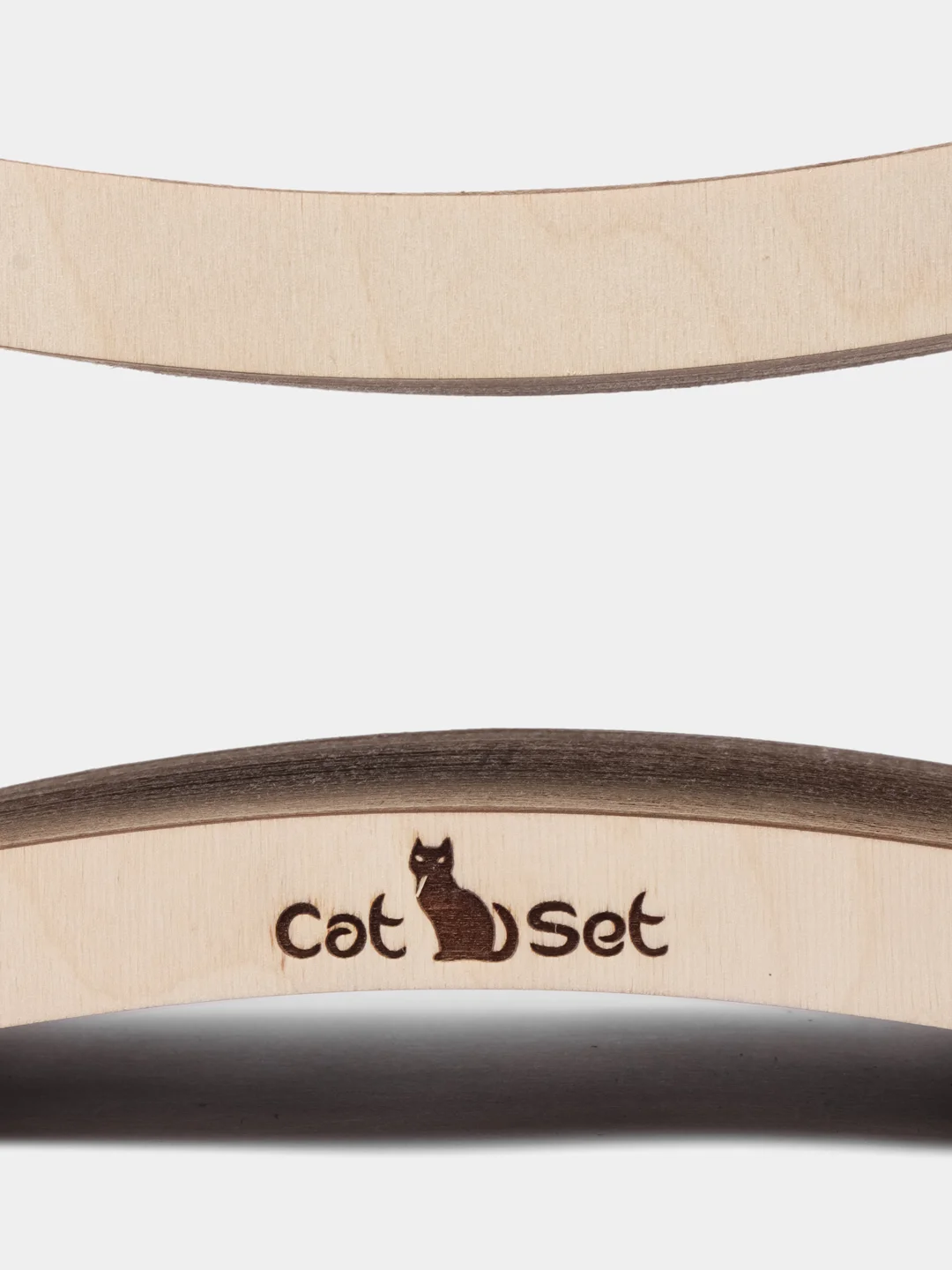 Cat Set "Когтеточка - лежанка Lonty WOOD", 61*23*19 см, когтеточка для кошек из картона