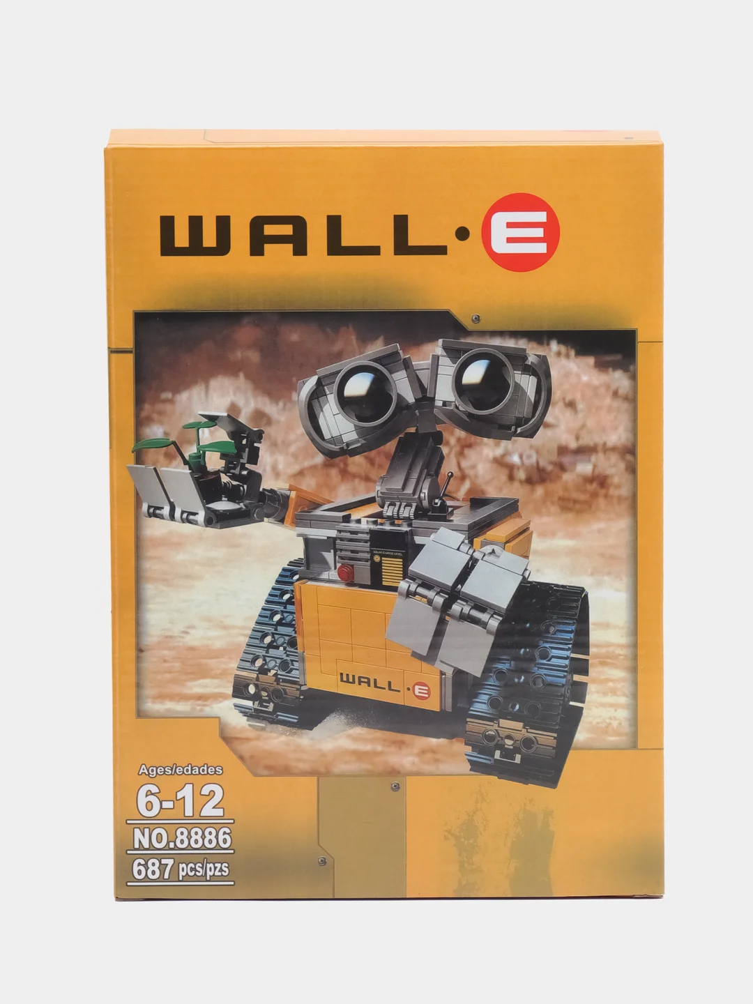 Желтый конструктор Робот Валли / WALL-E / 678 деталей / Конструктор для мальчиков и девочек
