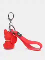 Алый брелок для рюкзака и ключей "Бульдог"