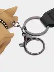 Алый брелок для рюкзака и ключей "Бульдог"