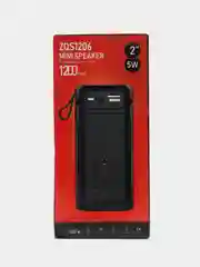Беспроводная колонка bluetooth ZQS1206 с импульсной RGB-подсветкой, Black