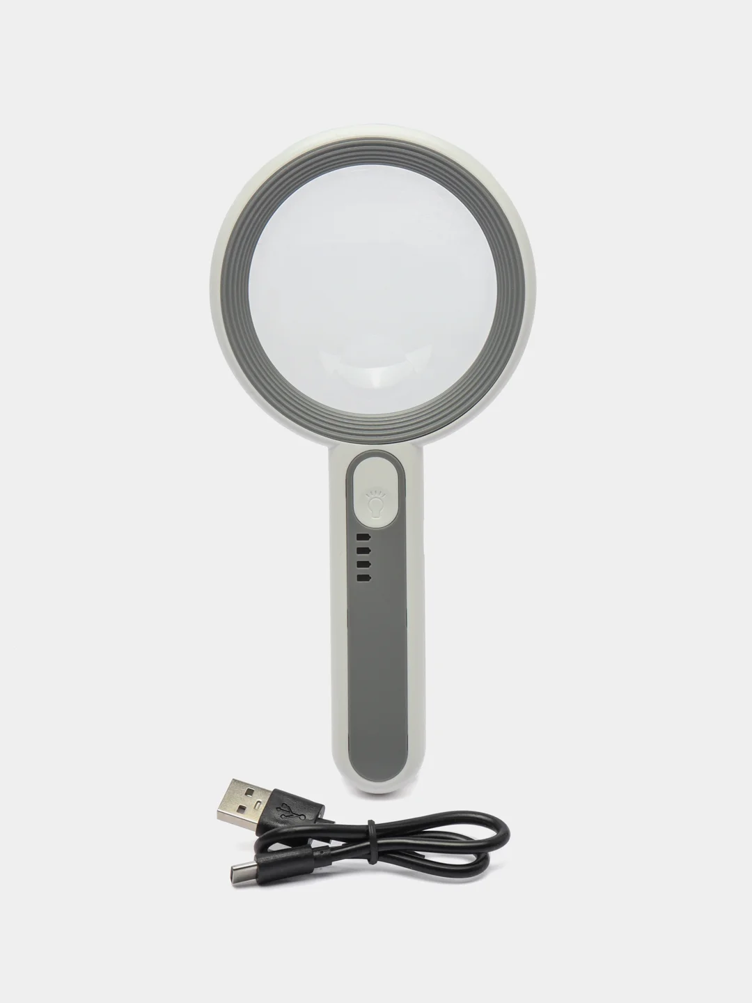 Лупа Х6-12 с аккумулятором USB, для чтения учебы, рукоделия, ручная ,с подсветкой просмотровая