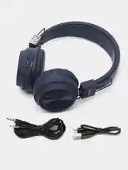 Синий беспроводные наушники Hoco W25 Deep Bass,  с микрофоном