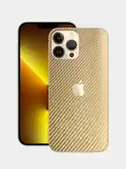 Золотой защитная пленка на iPhone 11/12/12Pro/13Pro/13 Pro Max/14Pro,15 под карбон на заднюю часть