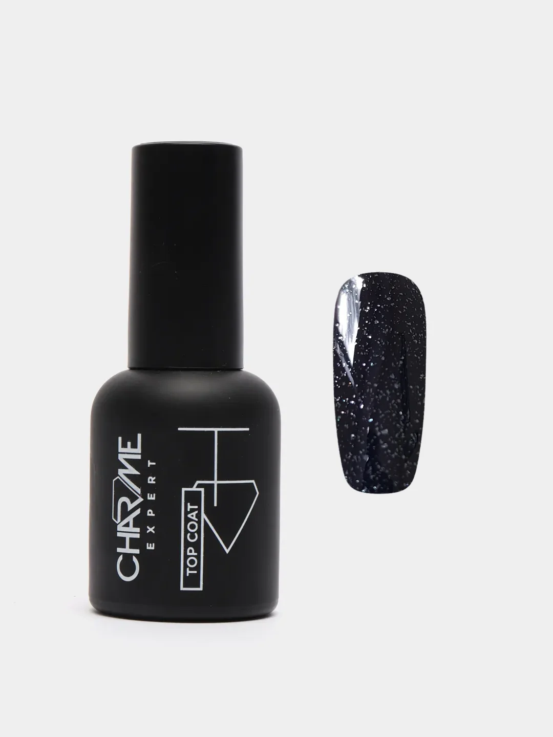 Топ для гель-лака Серебро Charme Expert Shimmer без липкого слоя, завершающее покрытие