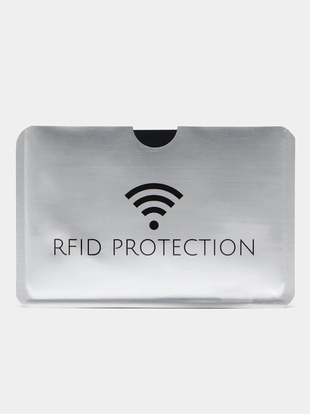 Серый чехол для карты с защитой RFID чипов