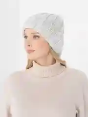 Шапка женская, утеплённая, зимняя, из шерсти, с подкладкой на флисе